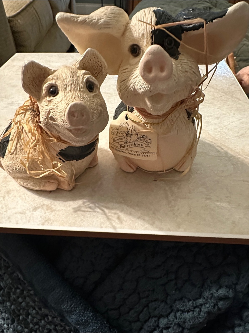 Pair of Decorative Pig Figurines